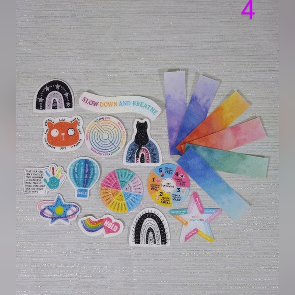 Other - 19 pcs Anxiety Mindfulness Anxiety Texture Sticker Calming Sensory Strips